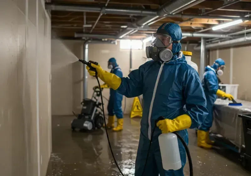 Basement Sanitization and Antimicrobial Treatment process in Bainbridge, OH